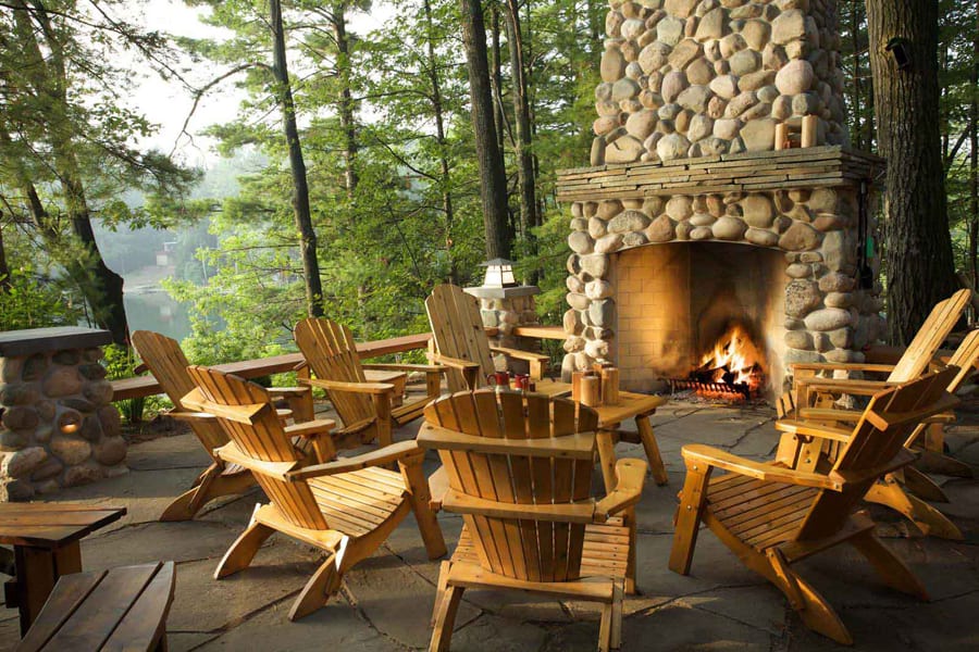 Outdoor Fireplace - Outdoor Living Areas