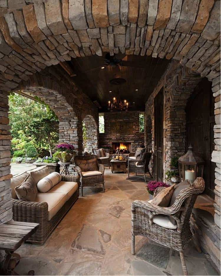 Rustic Outdoor Seating Area